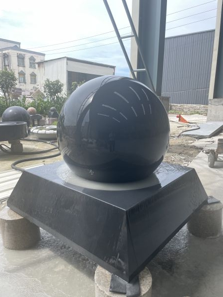 Black stone fountain