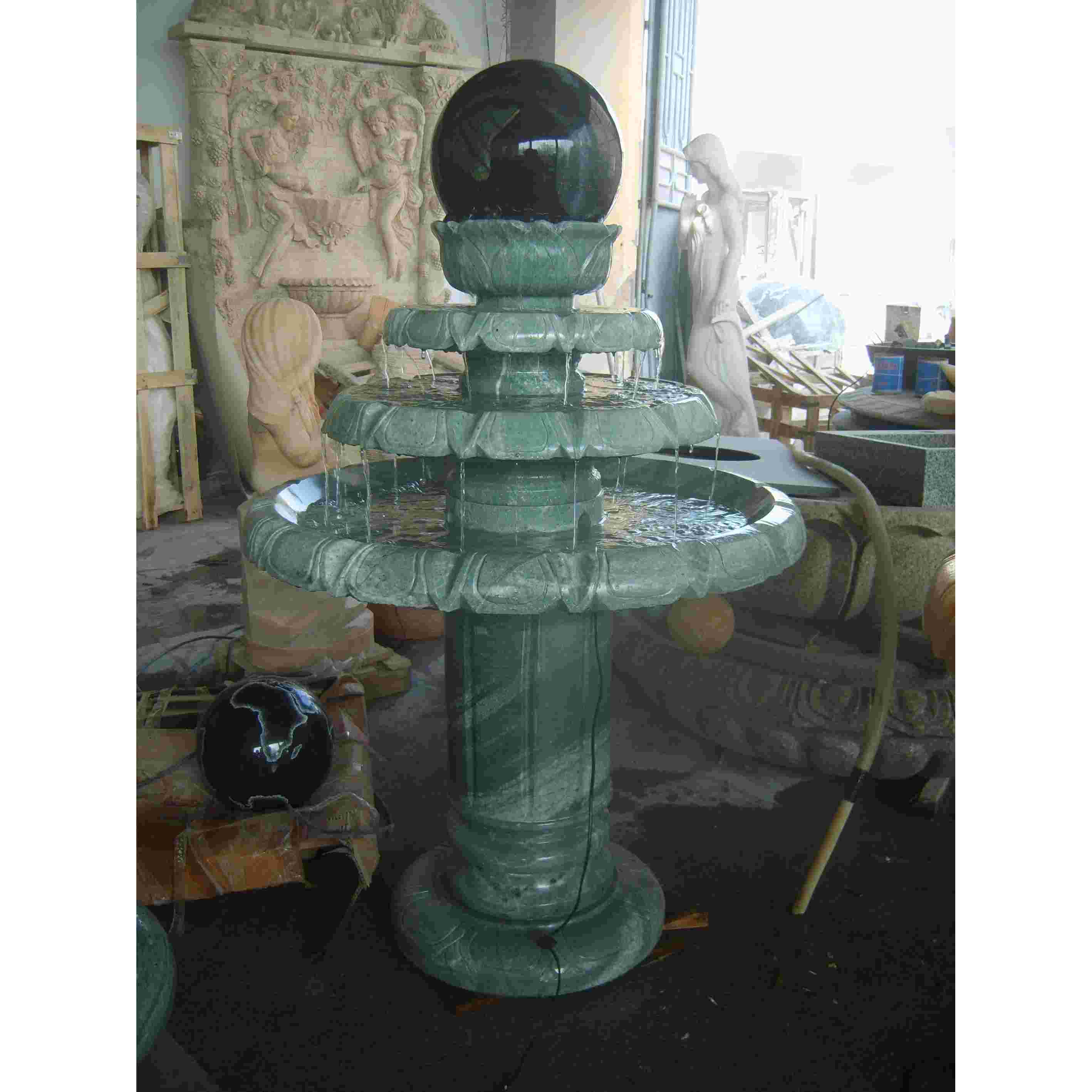 Indoor Green Rolling Water Fountain