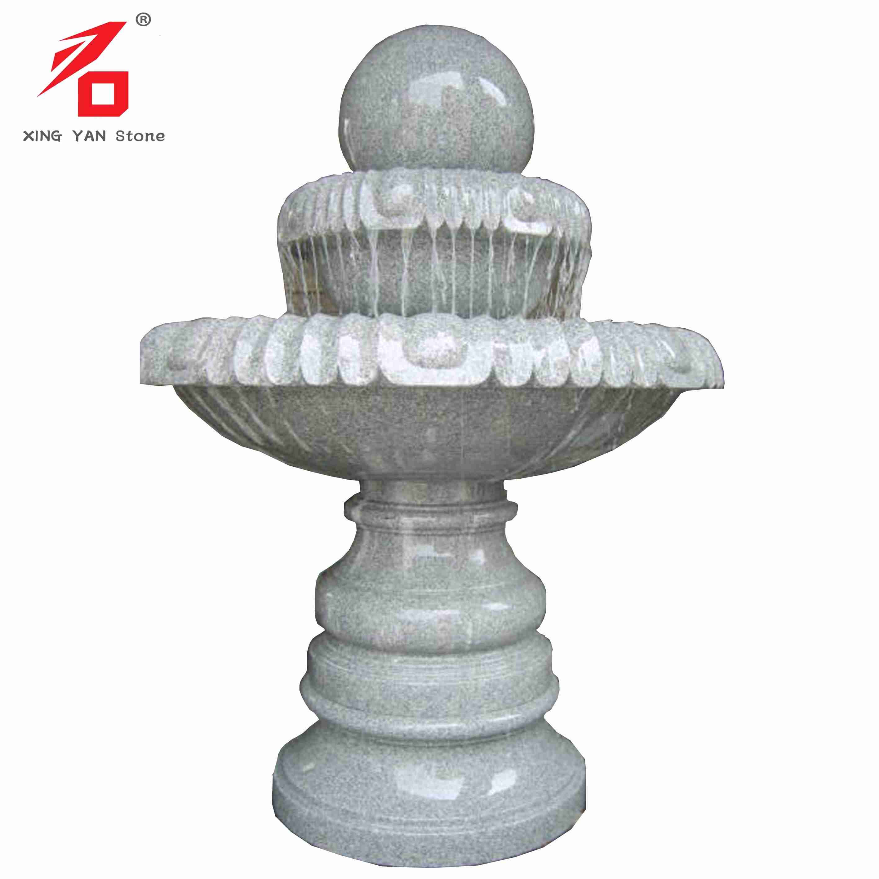 White Granite Ball Fountain